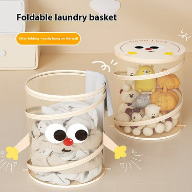 Foldable Dirty Toy Clothes With Lid Storage Basket